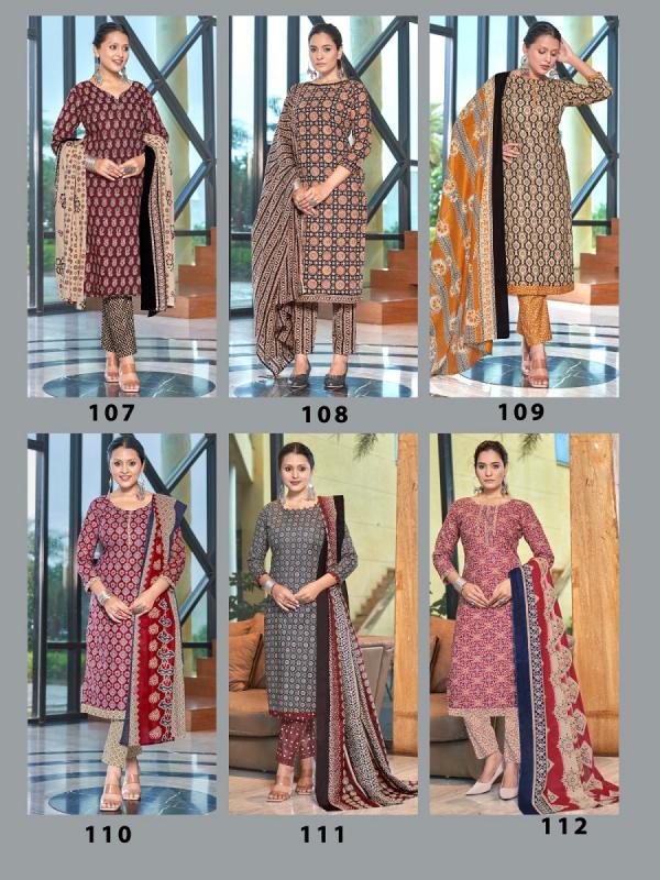 SC Sky Gold Vol-1 – Ajrak Special Kurti Pant With Dupatta